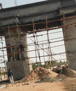 Shivpuri Rakesh dream city gate structure work